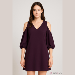 Lulus Purple Open Long Sleeve Mini Dress Women's S